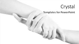  Presentation with helping hands - Slide deck featuring christian unity - two hands reaching toward each background and a white colored foreground