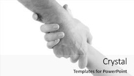  Presentation with helping hands - Colorful slide set enhanced with christian unity - two hands reaching toward each backdrop and a  colored foreground