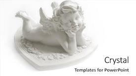  Presentation with floral border over white - Amazing presentation having christian valentines - cupid over white background backdrop and a  colored foreground