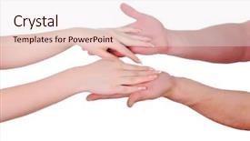  Presentation with christian women - Beautiful slides featuring christian valentines - hands of men and women backdrop and a  colored foreground