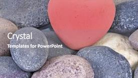  Presentation with stone - Slide deck enhanced with christian valentines - red colored stone heart surrounded background and a gray colored foreground