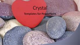  Presentation with christian - PPT layouts consisting of christian valentines - red heart made of stone background and a red colored foreground