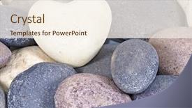  Presentation with natural - PPT theme having christian valentines - white heart made of stone background and a cream colored foreground