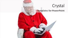  Presentation with santa - Cool new presentation theme with christian web - santa claus sitting on chair backdrop and a  colored foreground