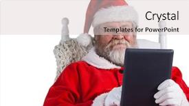  Presentation with using digital tablet - Slides with christian web - santa claus using digital tablet background and a lemonade colored foreground