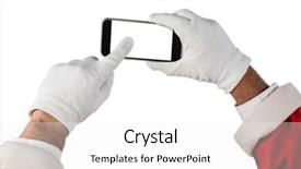  Presentation with santa - Slide set consisting of christian web - santa claus using mobile phone background and a  colored foreground