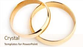  Presentation with christian wedding - Amazing slide deck having christian wedding - two gold rings on white backdrop and a lemonade colored foreground