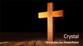 Presentation with black christian - Amazing presentation theme having christian wood cross on black backdrop and a wine colored foreground