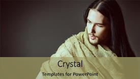  Presentation with christianity - Cool new slide deck with christianity portrait of jesus backdrop and a coral colored foreground