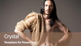  Presentation with jesus christ - Audience pleasing slides consisting of christianity portrait of jesus backdrop and a coral colored foreground