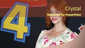  Presentation with toy story - Presentation theme featuring christina-hendricks-at-the-world background and a tawny brown colored foreground