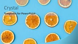  Presentation with blue orange - Slide deck enhanced with christmad-winter-and-citrus-concept background and a light blue colored foreground