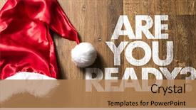  Presentation with ready - Audience pleasing slide deck consisting of christmas - are you ready backdrop and a coral colored foreground