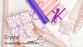  Presentation with happy birthday frame holiday - Presentation design with classy merry christmas - little child's hand with ribbon background and a lemonade colored foreground