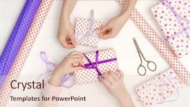  Presentation with happy birthday frame holiday - Slide deck enhanced with classy merry christmas - little child's hand tied ribbon background and a lemonade colored foreground