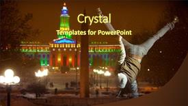  Presentation with empire state building night - Audience pleasing presentation theme consisting of patriotic christmas - denver's city and county building backdrop and a tawny brown colored foreground