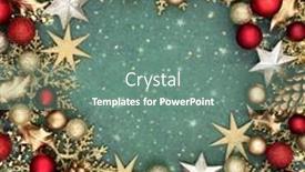  Presentation with gold border - Slide deck featuring christmas-abstract-gold-and-red background and a ocean colored foreground