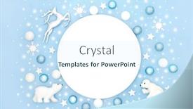  Presentation with dinner blue - Presentation having christmas-abstract-north-pole-theme background and a  colored foreground