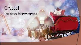  Presentation with candy canes - Beautiful slides featuring christmas against christmas house backdrop and a lemonade colored foreground