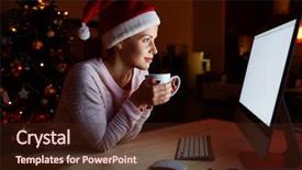  Presentation with christmas movies - Beautiful theme featuring christmas alone backdrop and a  colored foreground