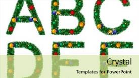  Presentation with white letters - Cool new PPT layouts with christmas alphabet isolated on a white background set of letters backdrop and a soft green colored foreground