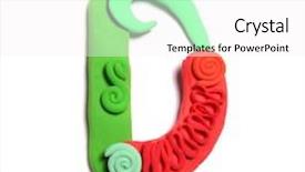  Presentation with christmas empty blank letter - Beautiful presentation featuring christmas alphabet plasticine letter d backdrop and a white colored foreground