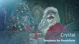  Presentation with scary christmas - Slide deck enhanced with christmas-and-halloween-scary-zombie background and a ocean colored foreground