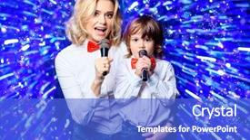  Presentation with happy new year - Colorful slides enhanced with christmas and happy new year backdrop and a  colored foreground