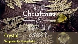  Presentation with merry christmas and new year - Amazing PPT layouts having christmas and happy new year backdrop and a  colored foreground