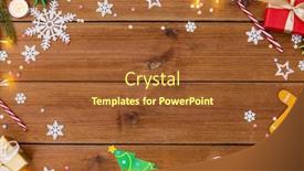  Presentation with christmas holidays - Amazing presentation design having christmas-and-holidays-concept-electric backdrop and a tawny brown colored foreground