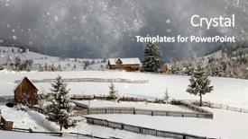  Presentation with merry christmas and new year - Beautiful theme featuring christmas and new year background backdrop and a gray colored foreground