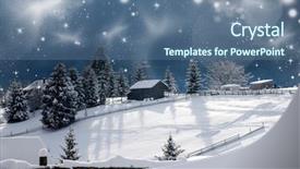  Presentation with merry christmas and new year - Amazing slide deck having christmas and new year background backdrop and a ocean colored foreground