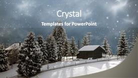  Presentation with christmas new year frame banner - PPT theme consisting of christmas and new year background background and a  colored foreground