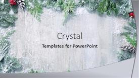  Presentation with holly - Colorful slide set enhanced with christmas-and-new-year-background backdrop and a light gray colored foreground