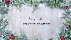  Presentation with christmas holly - Slide deck consisting of christmas-and-new-year-background background and a sky blue colored foreground