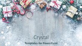  Presentation with gift - Presentation theme featuring christmas-and-new-year-background background and a lemonade colored foreground