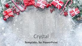  Presentation with new year - Presentation design enhanced with christmas-and-new-year-background background and a light gray colored foreground