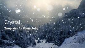  Presentation with christmas magic - Cool new theme with new year background with winter backdrop and a ocean colored foreground