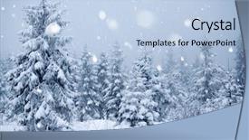  Presentation with new year card - Beautiful theme featuring christmas and new year background backdrop and a light blue colored foreground