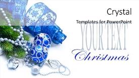  Presentation with christmas border design - Cool new presentation design with christmas and new year blue backdrop and a white colored foreground