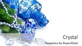  Presentation with christmas border design - Slides having christmas and new year blue background and a white colored foreground