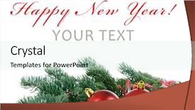  Presentation with merry christmas and new year - Presentation theme having christmas and new year border background and a  colored foreground