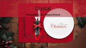  Presentation with christmas food - Cool new presentation design with christmas and new year celebration backdrop and a  colored foreground