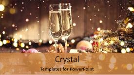  Presentation with new year - Amazing PPT layouts having christmas and new year celebration backdrop and a gold colored foreground