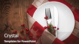  Presentation with new year - PPT theme having christmas and new year celebration background and a tawny brown colored foreground