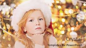  Presentation with new-year - Colorful presentation design enhanced with christmas-and-new-year-concept backdrop and a coral colored foreground