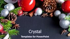  Presentation with christmas new year frame banner - Presentation design featuring christmas and new year decoration background and a  colored foreground