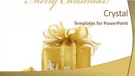  Presentation with christmas new year frame banner - Colorful theme enhanced with christmas and new year decoration backdrop and a cream colored foreground