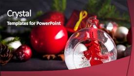  Presentation with christmas new year frame banner - PPT layouts enhanced with christmas and new year decoration background and a dark gray colored foreground