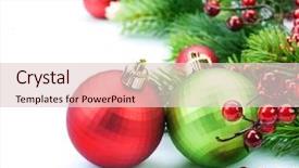  Presentation with white christmas - Amazing PPT layouts having christmas and new year decorations backdrop and a lemonade colored foreground